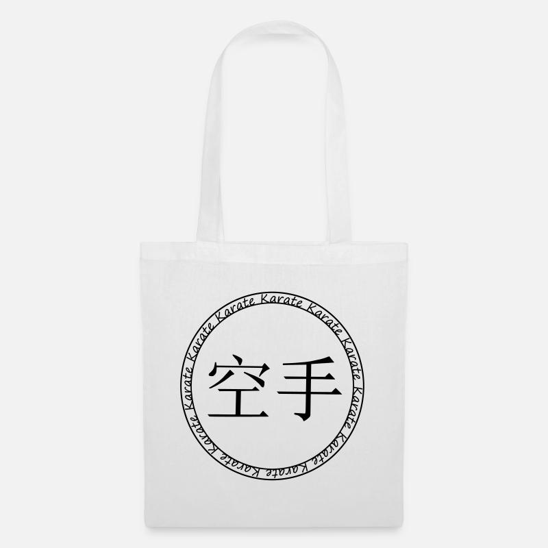 Karate Schriftzeichen Schrift chinesisch japanisch - Stoffbeutel - Weiß