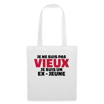 Je ne suis pas vieux je suis un ex-jeune - Sac en tissu - blanc - Devant