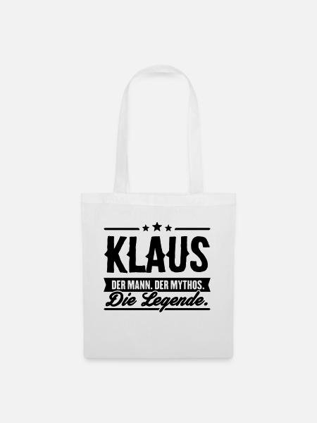 Mann Mythos Legende Klaus - Stoffbeutel - Weiß