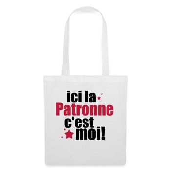 ICI La patronne C'est moi - Sac en tissu - blanc - Devant