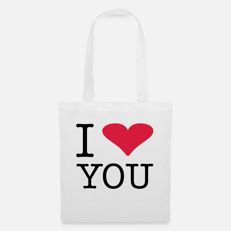 i_love_you - Stoffbeutel - Weiß