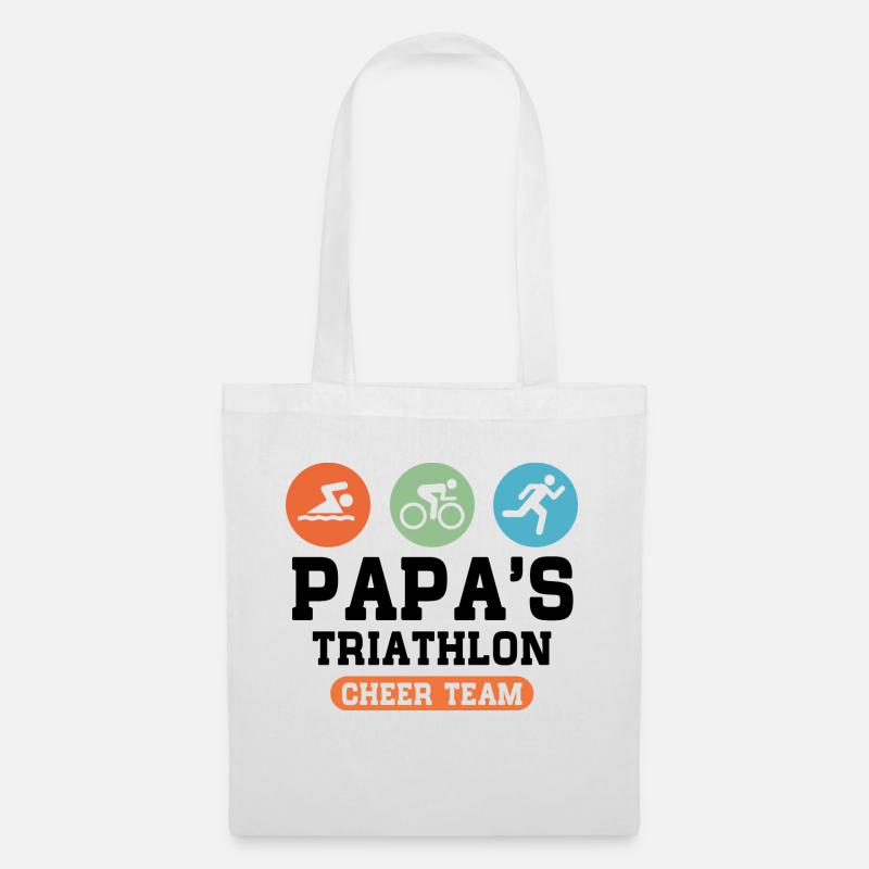 Triathlon Papa - Stoffbeutel - Weiß