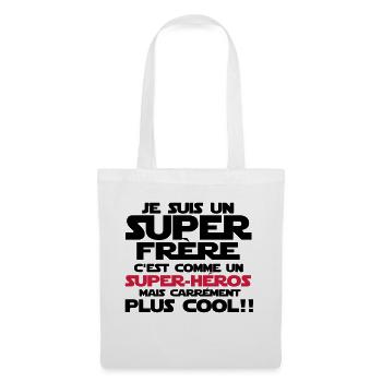 c'est comme un super-héroS(frère) - Sac en tissu - blanc - Devant
