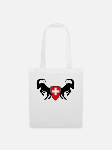 schweiz - Stoffbeutel - Weiß