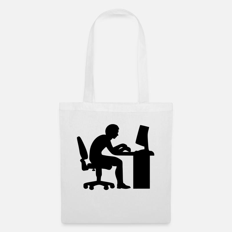 Büro Computer - Stoffbeutel - Weiß