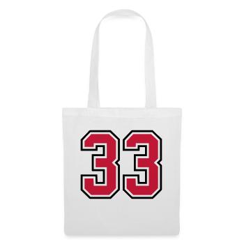 33 sports jersey football number - Stoffbeutel - Weiß - Vorne