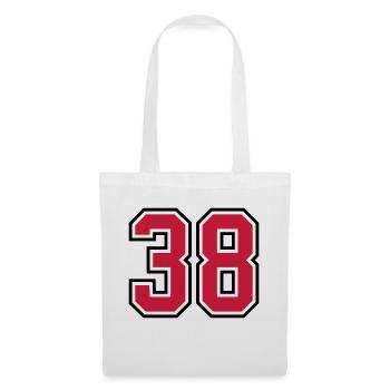 38 sports jersey football number - Sac en tissu - blanc - Devant
