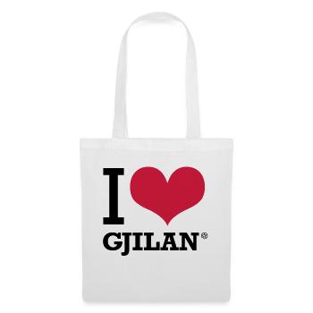 I LOVE GJILAN - Stoffbeutel - Weiß - Vorne