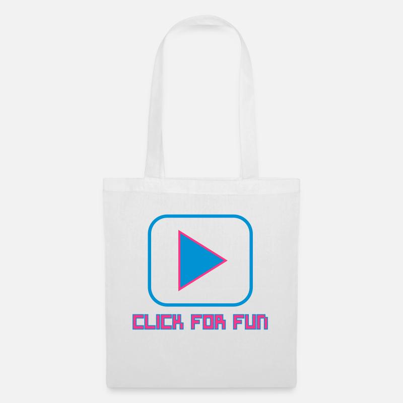 CLICK FOR FUN V1 - Stoffbeutel - Weiß