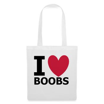 I Love Boobs - Tote Bag - white - Front