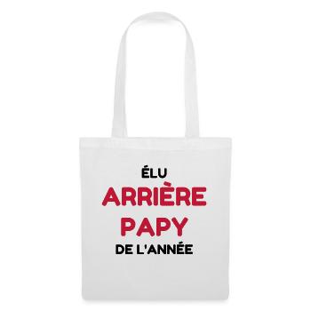 Arrière Papy / Grand Père / Bébé / Naissance - Sac en tissu - blanc - Devant