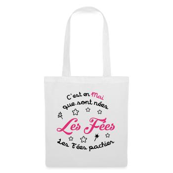 Fée / Fille / Reine / Naissance / Bébé / Mai - Tote Bag - white - Front