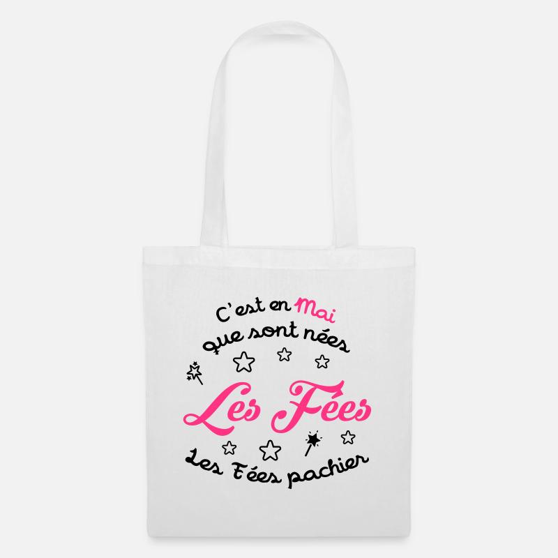 fille / fée / princesse / bébé - Sac en tissu - blanc