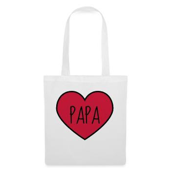 Papa Fête des Pères Naissance Bébé Anniversaire - Sac en tissu - blanc - Devant