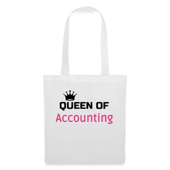 comptable / comptabilité / compter / chiffre - Sac en tissu - blanc - Devant