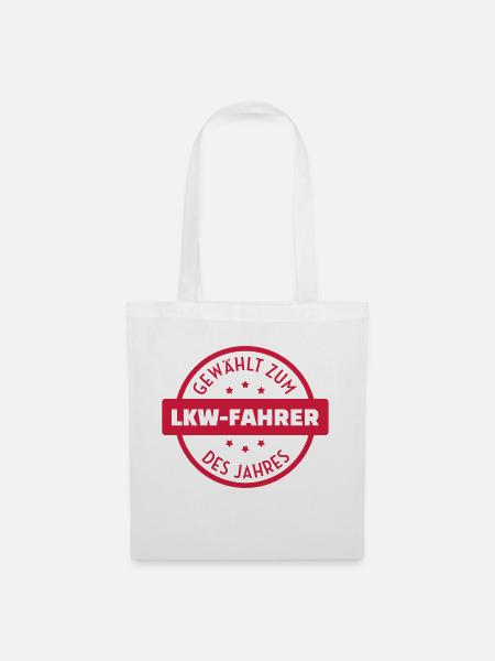 LKW Fahrer / LKW-Fahrer / LKW / Fernfahrer - Stoffbeutel - Weiß
