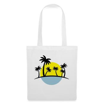 island sun palm - Stoffbeutel - Weiß - Vorne