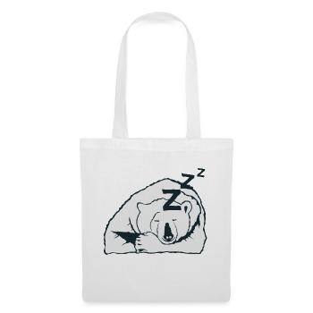 ours dessin zzz dort dormir hiberne 2703 - Sac en tissu - blanc - Devant