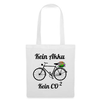 Fahrrad ohne Akku - Stoffbeutel - Weiß - Vorne