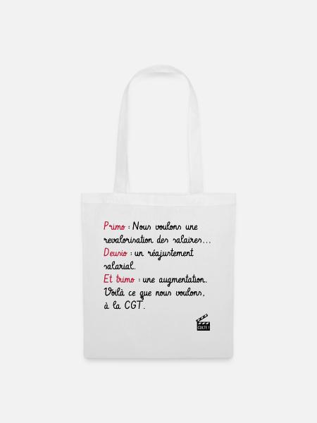 Primo Deusio Trimo - CGT - Les Inconnus - Culte ! - Sac en tissu - blanc