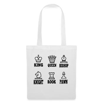chesse figures on white - Tote Bag - white - Front