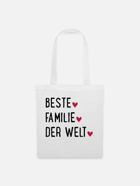 BESTE FAMILIE - Stoffbeutel - Weiß