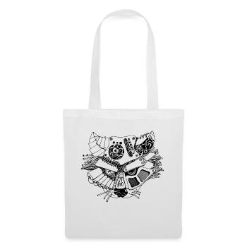 raton laveur steampank - Sac en tissu - blanc - Devant