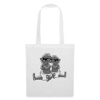 2 cool babies team friends brothers sisters zwil - Tote Bag - white - Front