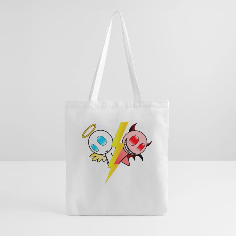 Engel oder Teufel. Gut oder böse. Lieb oder frech Stoffbeutel