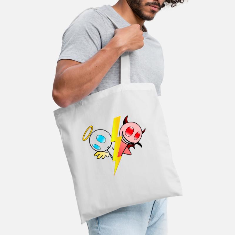 Engel oder Teufel. Gut oder böse. Lieb oder frech Stoffbeutel