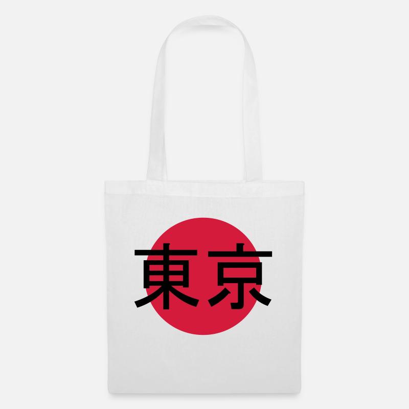 Zeichen Tokyo Stempel - Stoffbeutel - Weiß
