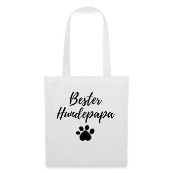 Hundepapa Tierfreund Hund Dog Daddy Geschenkidee - Stoffbeutel - Weiß - Vorne