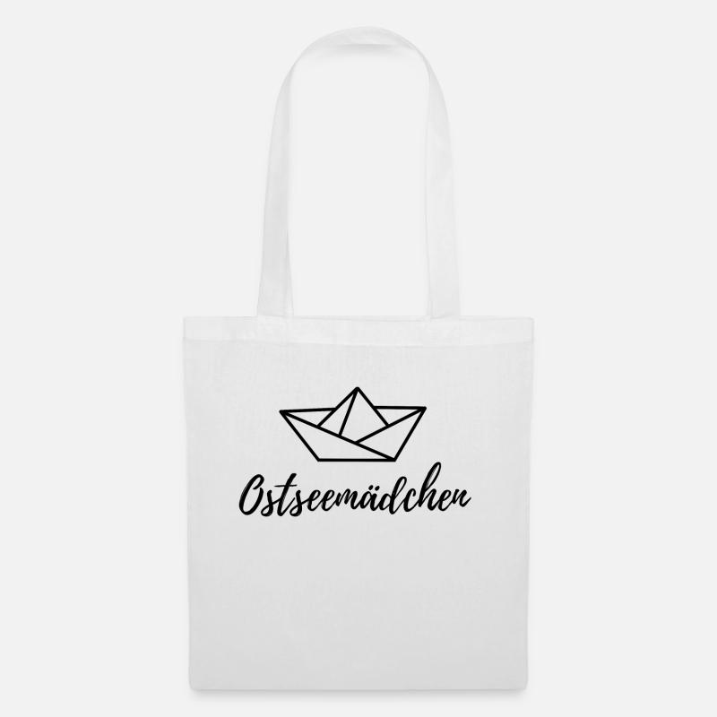 Papierschiff Ostseemädchen Meer - Stoffbeutel - Weiß