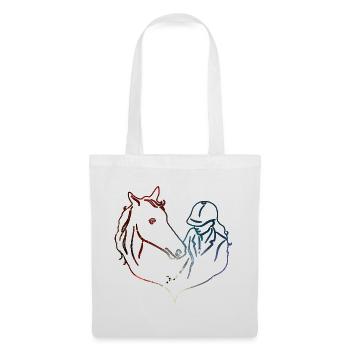 CHEVAL CHEVAL CHEVAL CAVALIÈRE - Sac en tissu - blanc - Devant