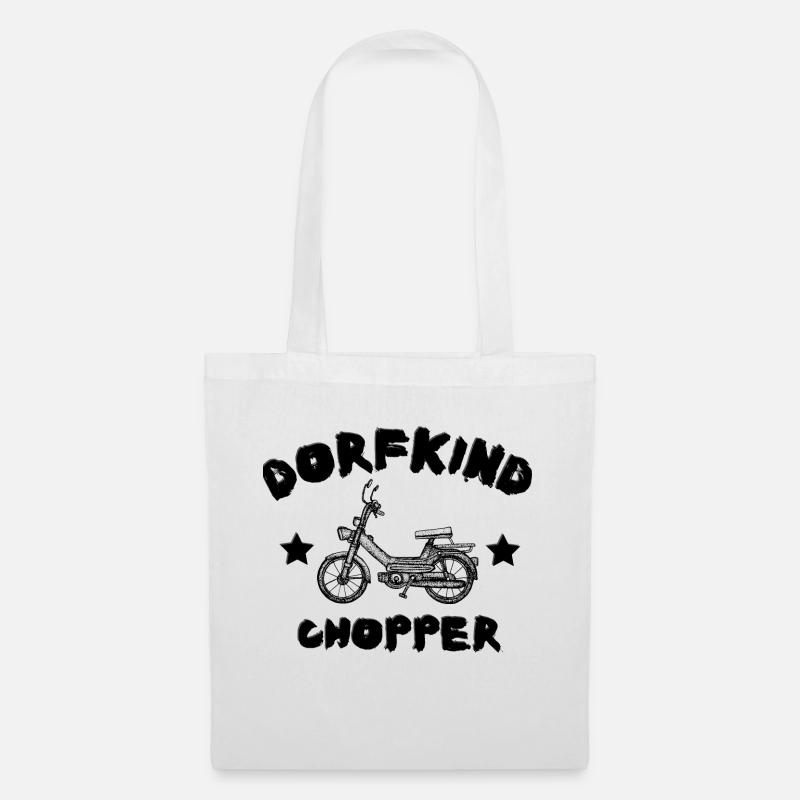 Dorf Mofa Dorfkind Moped Roller - Stoffbeutel - Weiß