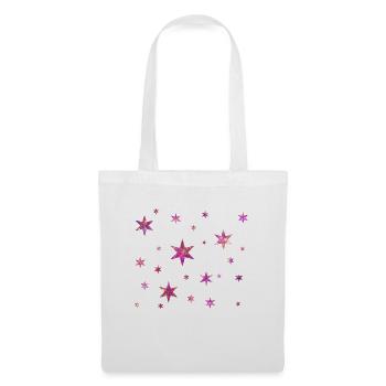 Drôles d’étoiles brillantes à paillettes - Sac en tissu - blanc - Devant