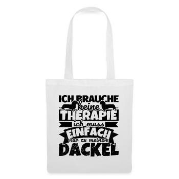 Dackel Dachshund Herrchen Frauchen - Stoffbeutel - Weiß - Vorne