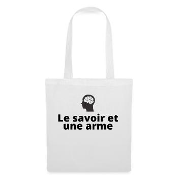 Le savoir et une arme - Sac en tissu - blanc - Devant