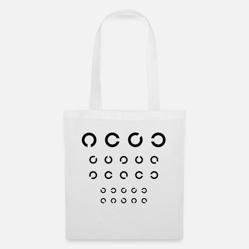 Eye test - circles - Tote Bag - white