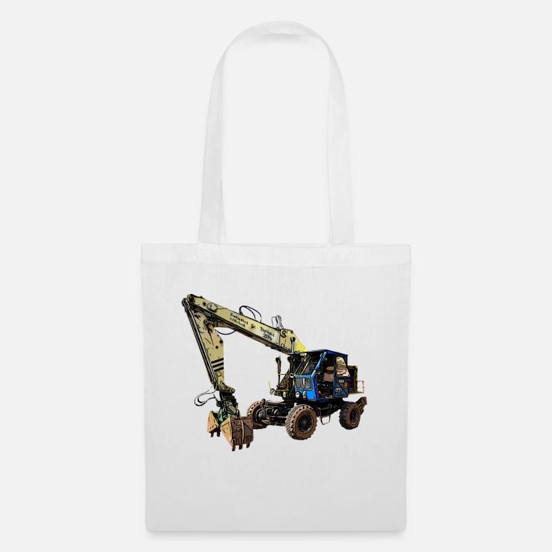 T174 Bagger DDR - Stoffbeutel - Weiß