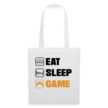 Eat Sleep Game Video Game Player Gaming Console Pc - Stoffbeutel - Weiß - Vorne