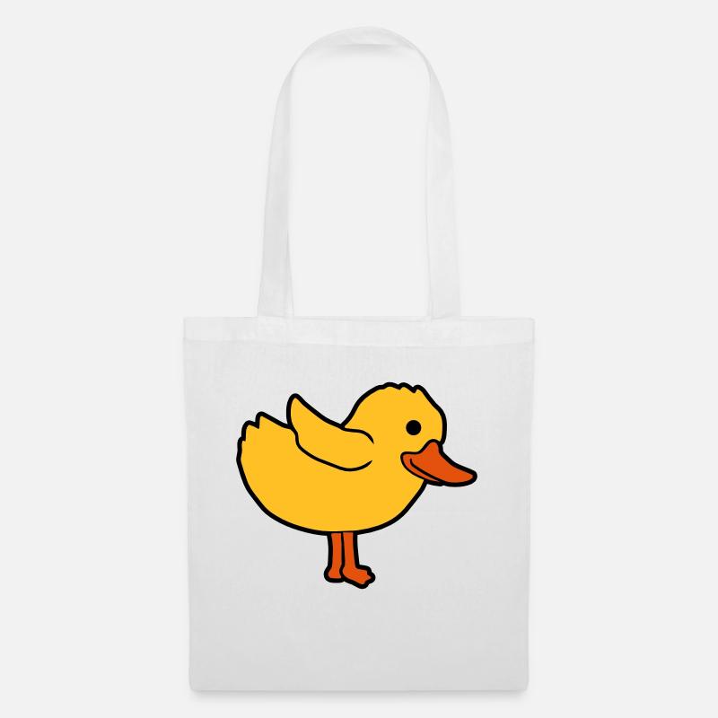 Cartoon duck cute chick - Tote Bag - white