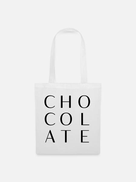 Chocolate black font HOT - Tote Bag - white