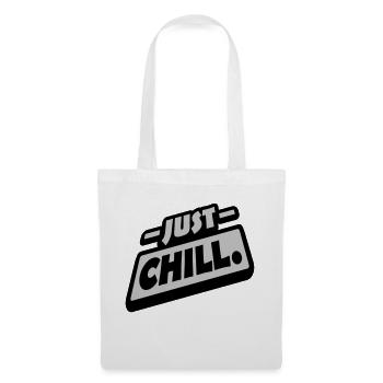 Just Chill Text Logo - Stoffbeutel - Weiß - Vorne