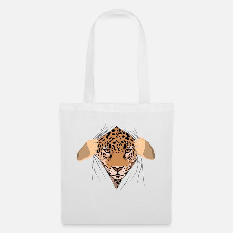 Jaguar Geschenkidee - Stoffbeutel - Weiß