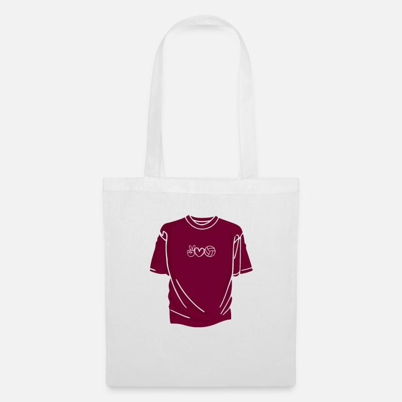T-Shirt mit Botschaft - Stoffbeutel - Weiß