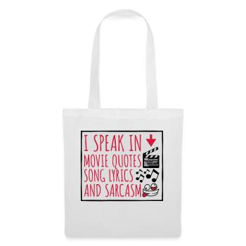 speak lyrics and sarcasm - Tote Bag - white - Front