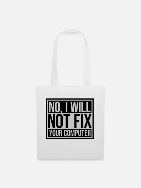 Ne pas réparer votre ordinateur - Sac en tissu - blanc