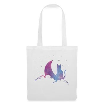 Himmlische Katze Liebhaber Pastell Goth Feline - Stoffbeutel - Weiß - Vorne