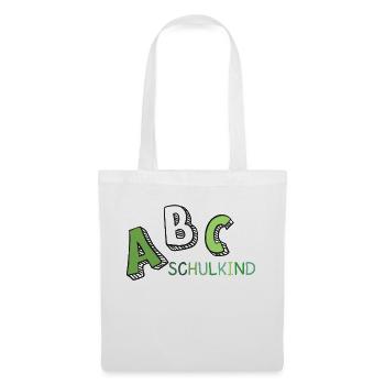 ABC Écolier vert blanc - Sac en tissu - blanc - Devant